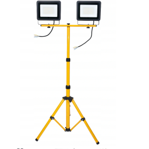 LAMPA HALOGEN NAŚWIETLACZ LED SLIM 2X70W BARWA CIEPŁA 3000K + STATYW