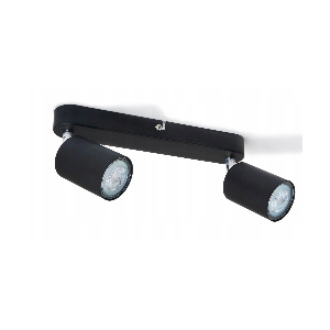 LAMPA SUFITOWA SZYNA OPRAWA HALOGEN SPOT 2XGU10 LED CZARNA