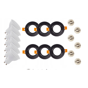 ZESTAW 6x OPRAWA + ŻARÓWKA LED 5W NEUTRALNA + GU10