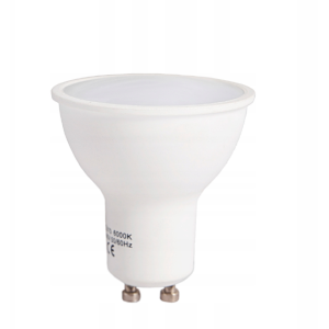 6x Żarówka LED GU10 8W BARWA: ZIMNA + GNIAZDA ADAPTER