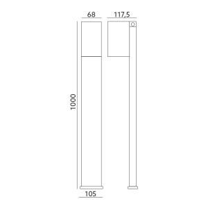 LAMPA OGRODOWA QUAZAR 15S SZARA