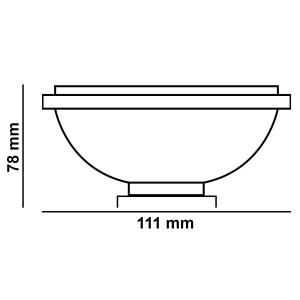 Żarówka LED G53 AR111 15W 100W 1521lm 3000K Ciepła 24° 12V DC Srebrna