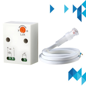 Czujnik zmierzchu zewnętrzny zmierzchowy 3500W z sondą 2-100lux 220-240V