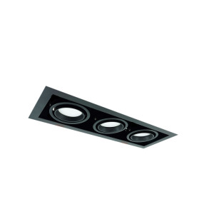 OPRAWA WPUSZCZANA POTRÓJNA RUCHOM GU10 CZARN AR111